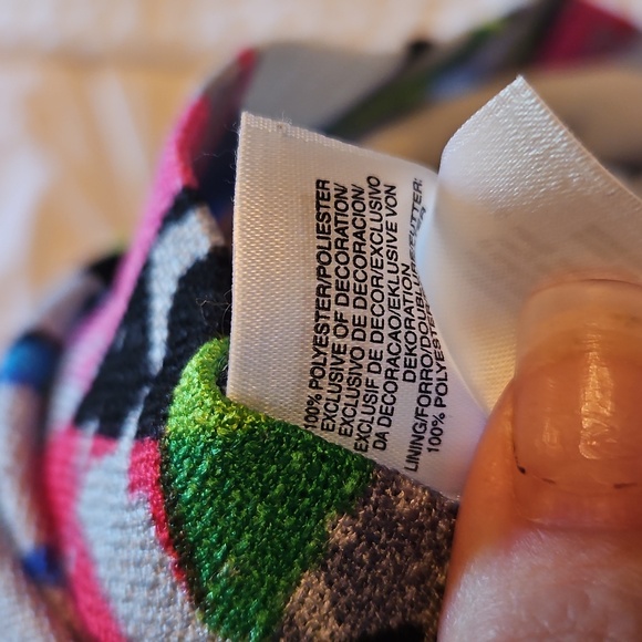 Nine West Multicolor Dress with Black Trim Size 8 - Picture 3 of 4